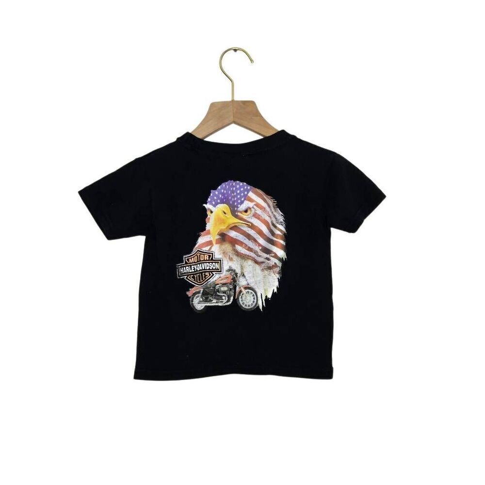 Harley Davidson Eagle American Flag Toddler Size 5T Size Motorcycle T-Shirt Mexi